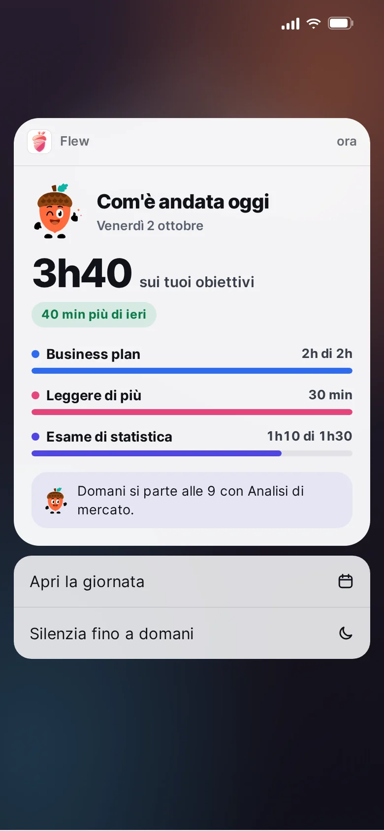Flew: com'è andata oggi